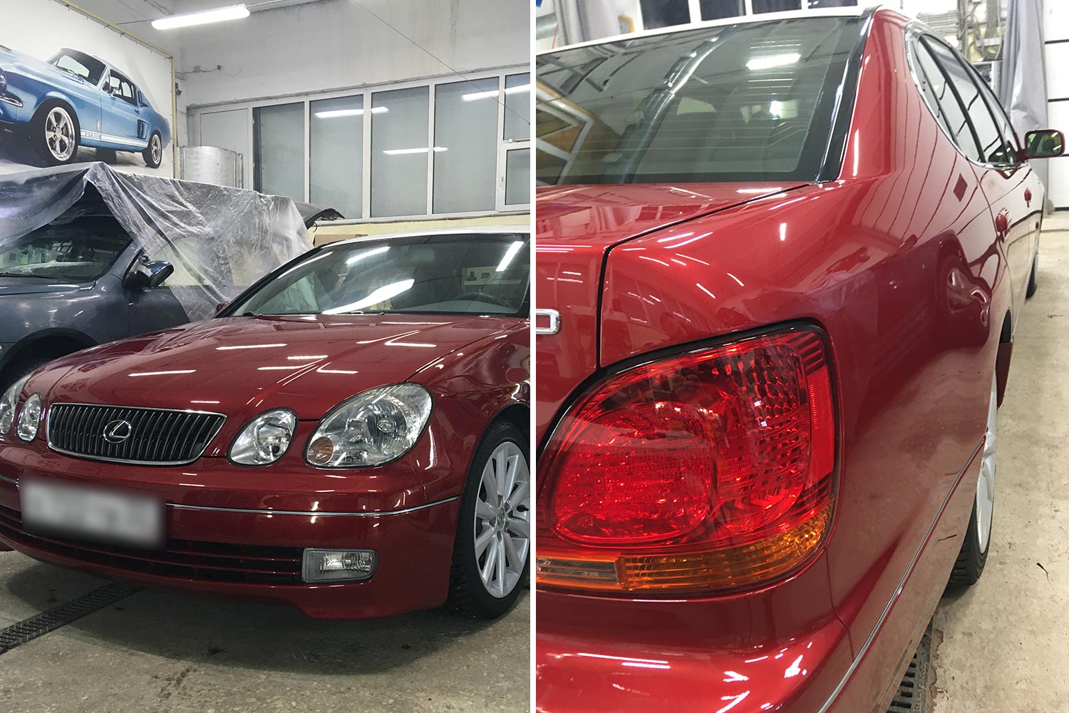 Смотреть на фото Lexus GS 300 2003-го года после реставрации в детейлинге «DT GARAGE 33»